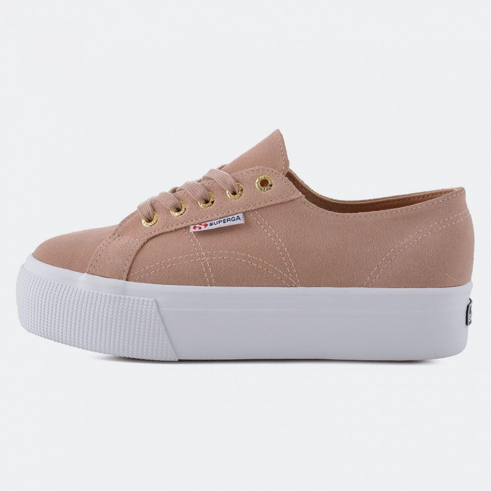 Superga suede discount flatforms