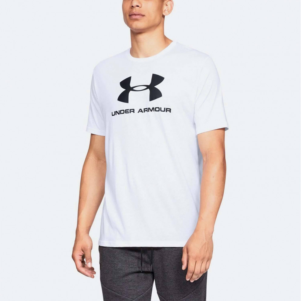 Shirt White 1329590 - 100 - Under Armour Sportstyle Logo Men's T - Armour  TriBase Reign 4 Femme Tennis