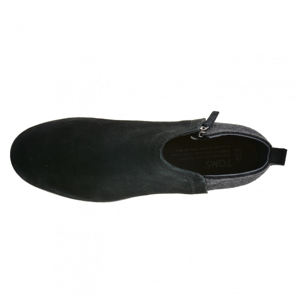 TOMS Blk/blk Suede/wool Wm Deia Botie