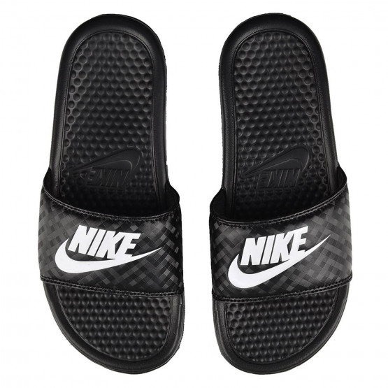 nike benassi leopard slides