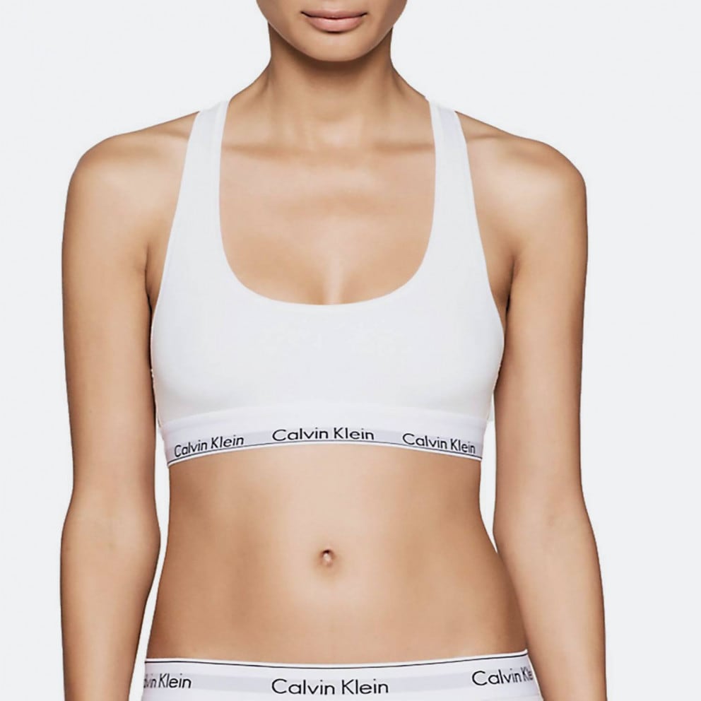 Calvin klein monogram bralette white shop