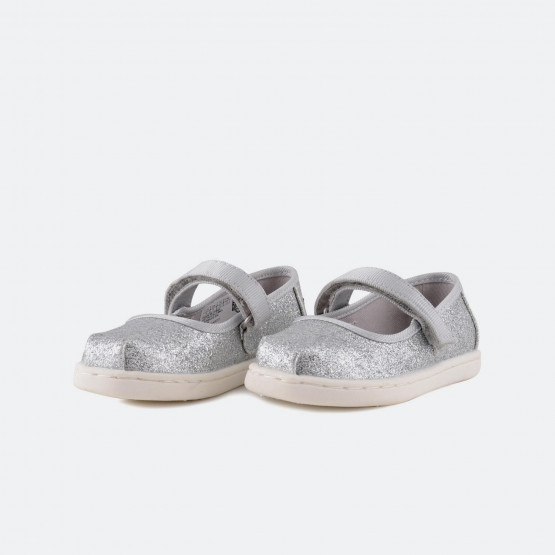 TOMS Silver Iridescent Glimmer Mary Jane | Infant's Shoes