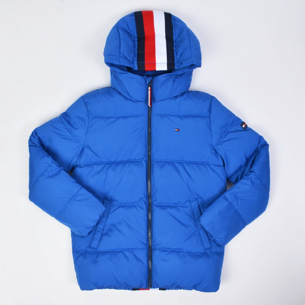 tommy jeans basic quilted hooded jacket