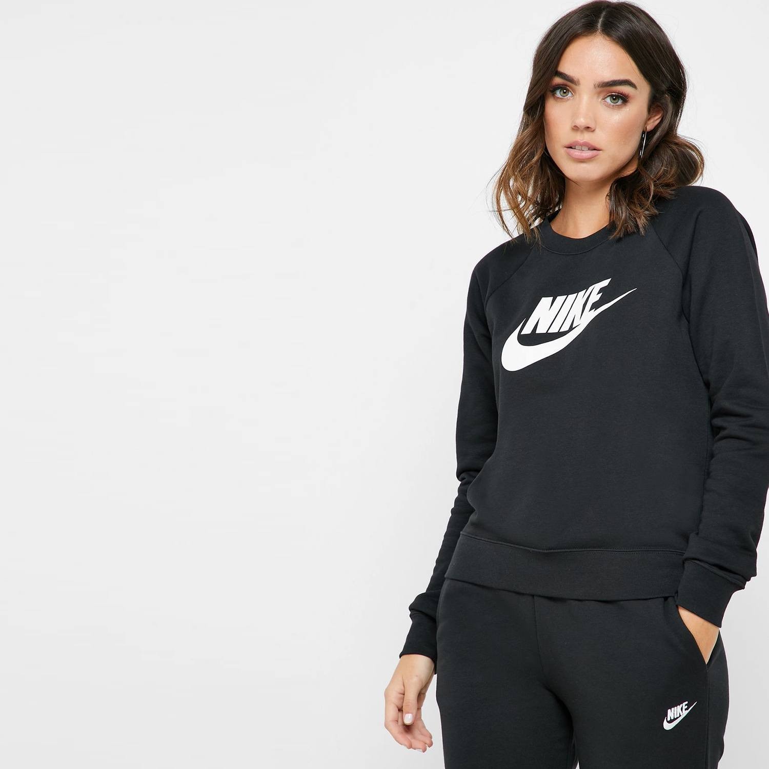 NIKE W NSW ESSNTL CREW FLC HBR