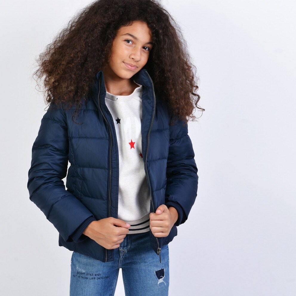 tommy jeans quilted over the head padded jacket