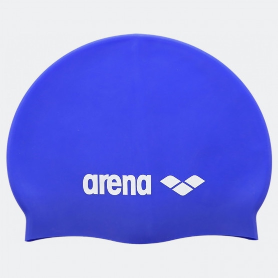 Arena Classic Silicone Swim Cap, Fuchsia / White