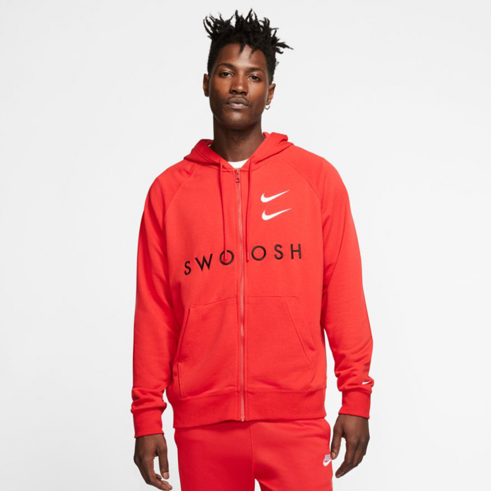 red nike swoosh sweatshirt