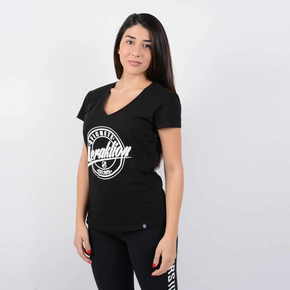 OFI Crete F.C. "Heraklion" Γυναικείο V-Neck T-Shirt
