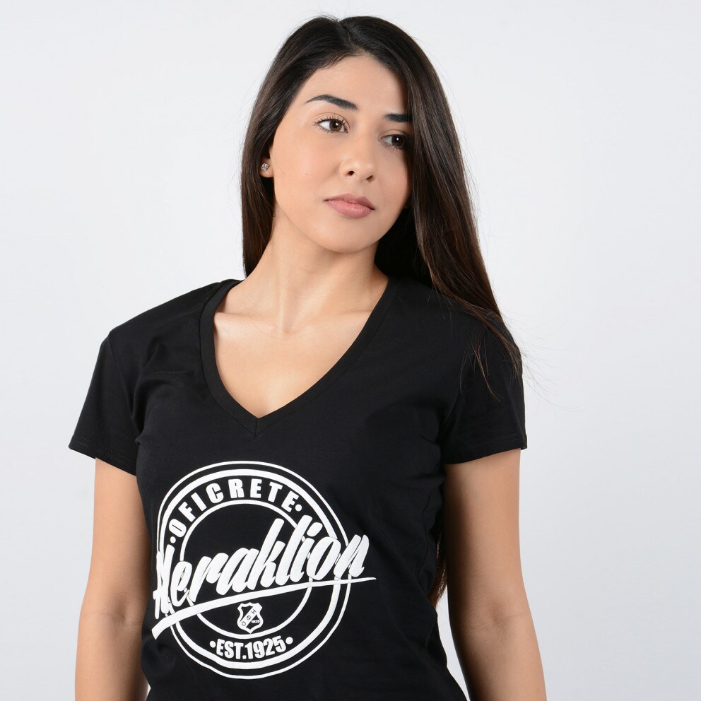 OFI Crete F.C. "Heraklion" Γυναικείο V-Neck T-Shirt