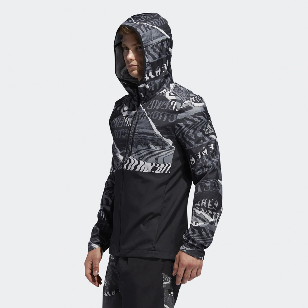 adidas own the run graphic jacket