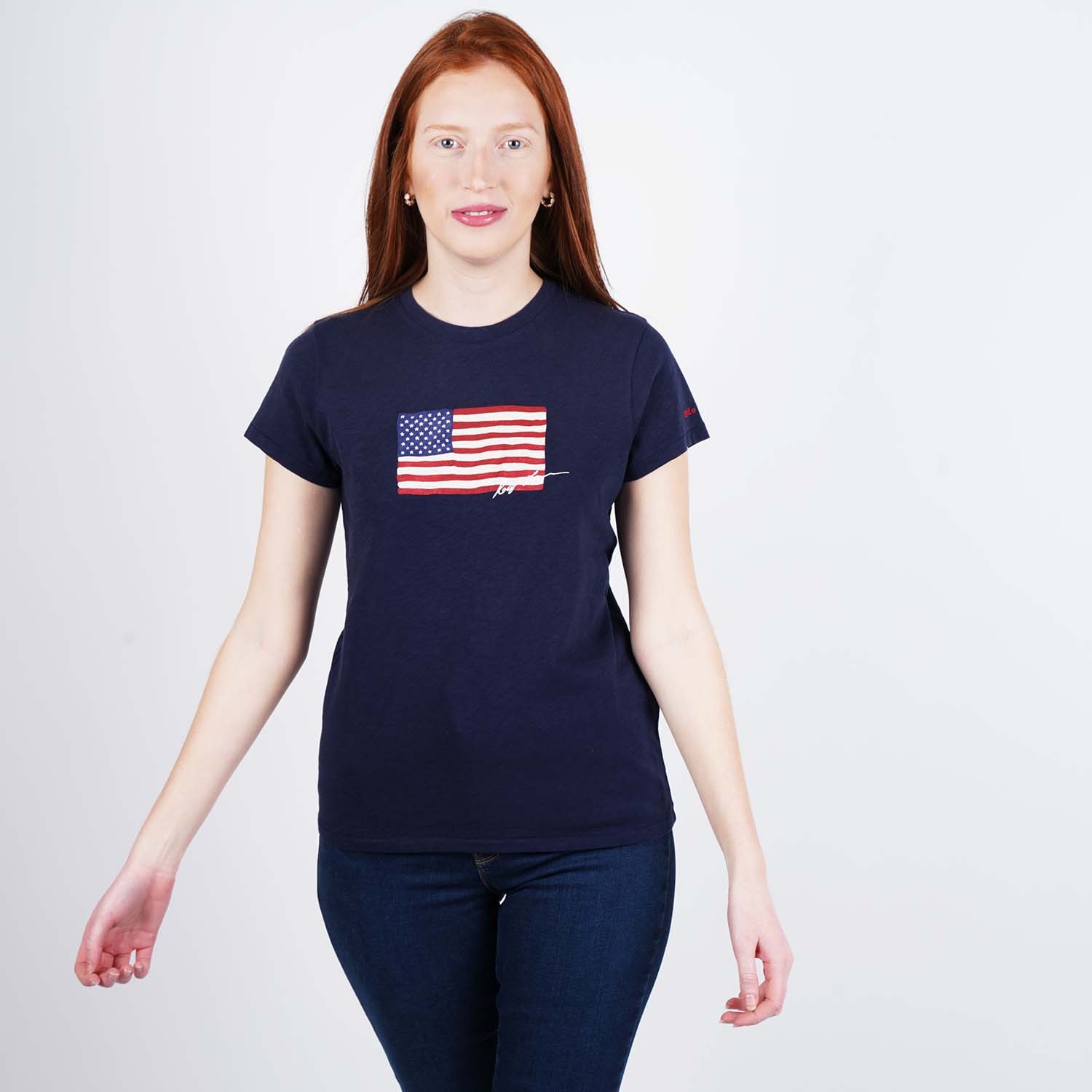 Polo Ralph Lauren Navy Flag Women's T-Shirt (9000050516_42083)