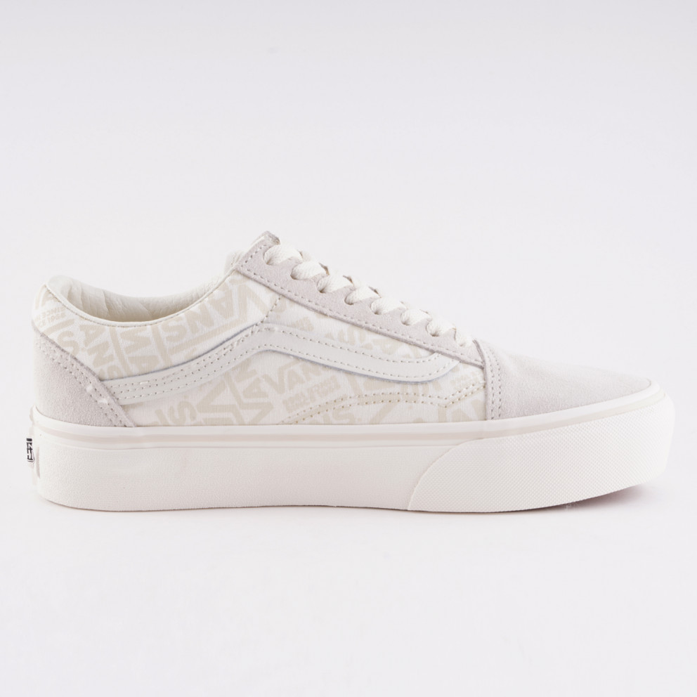 vans old skool platform beige