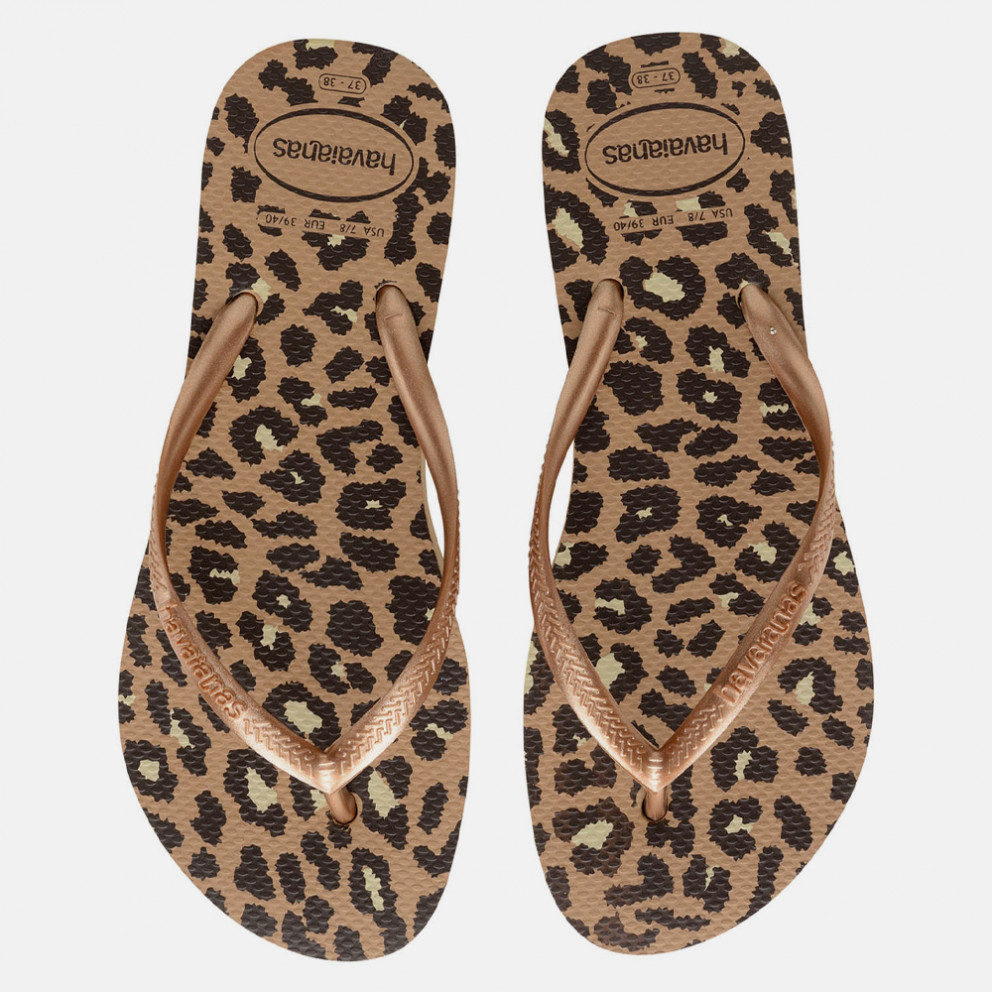 Havaianas Slim Flatform Animal Print Flip Flops