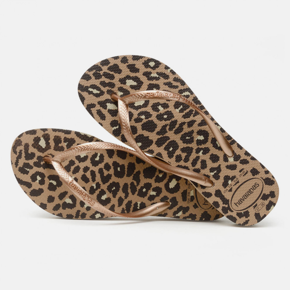 Havaianas Slim Flatform Animal Print Flip Flops