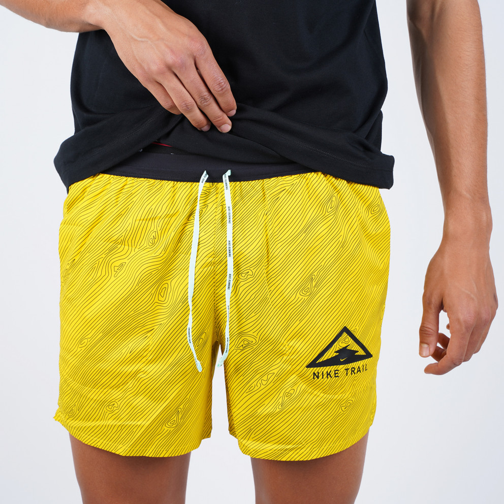 nike trail shorts yellow