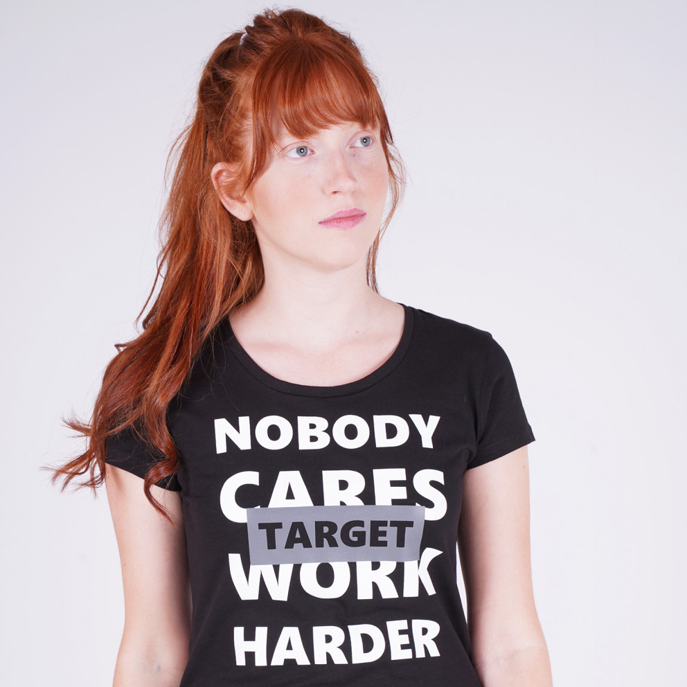 Target T Shirt K/M Καλτσα Φλαμα  "Work Harder" Γυναικεία Μπλούζα