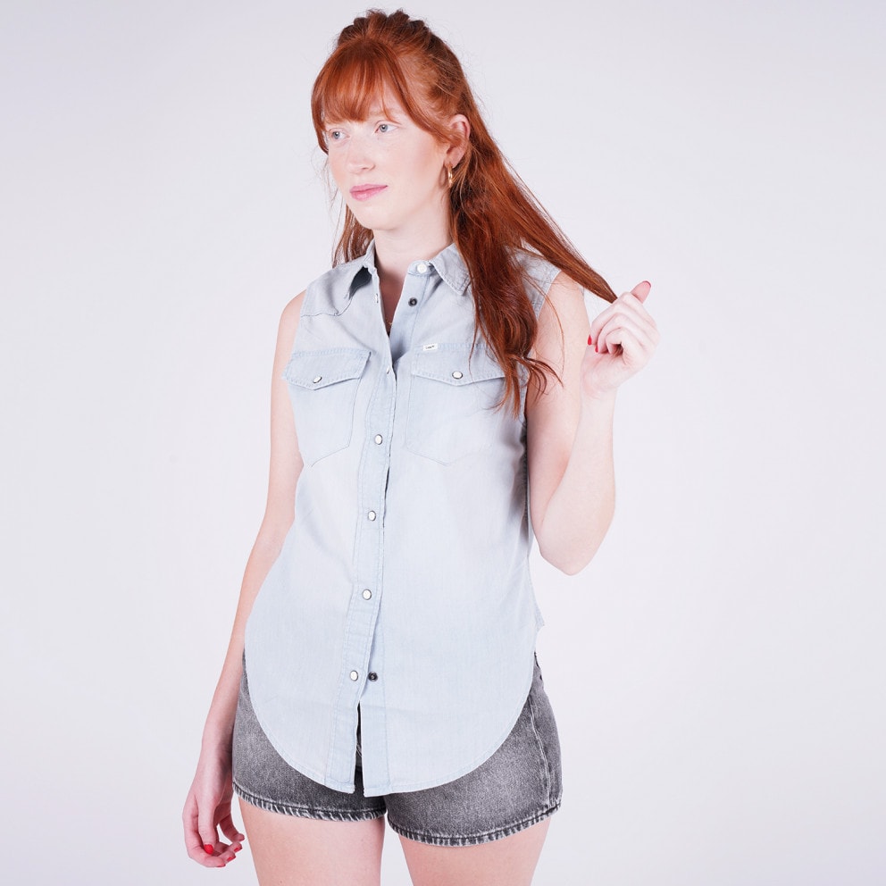 Lee Sleeveless Shirt Sterling Blue Γυναικεία Μπλούζα