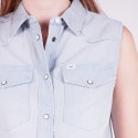 Lee Sleeveless Shirt Sterling Blue Γυναικεία Μπλούζα
