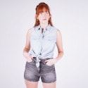 Lee Sleeveless Shirt Sterling Blue Γυναικεία Μπλούζα