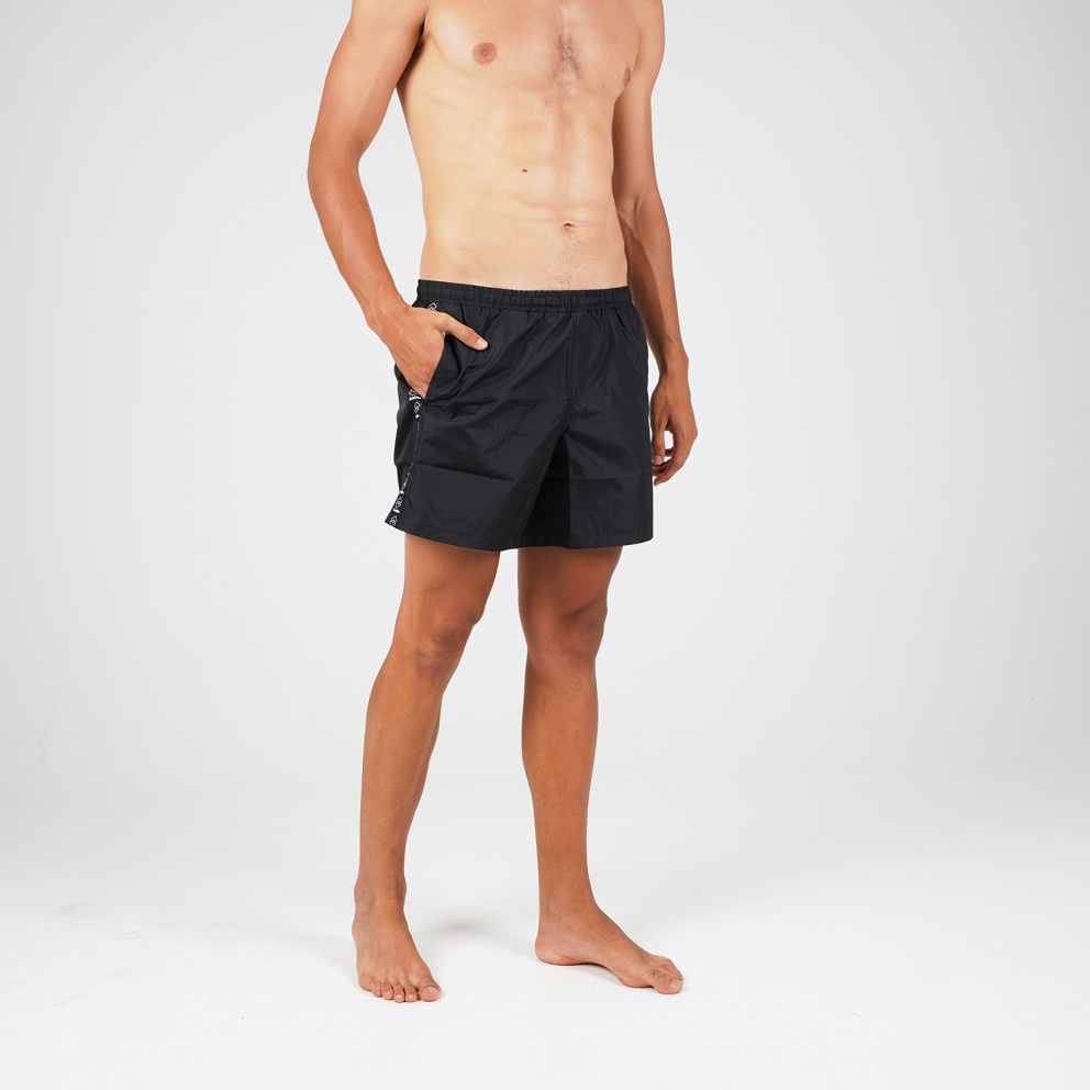 Mid Blue - Polar 93 Denim dye Jeans - cross logo swimming shorts