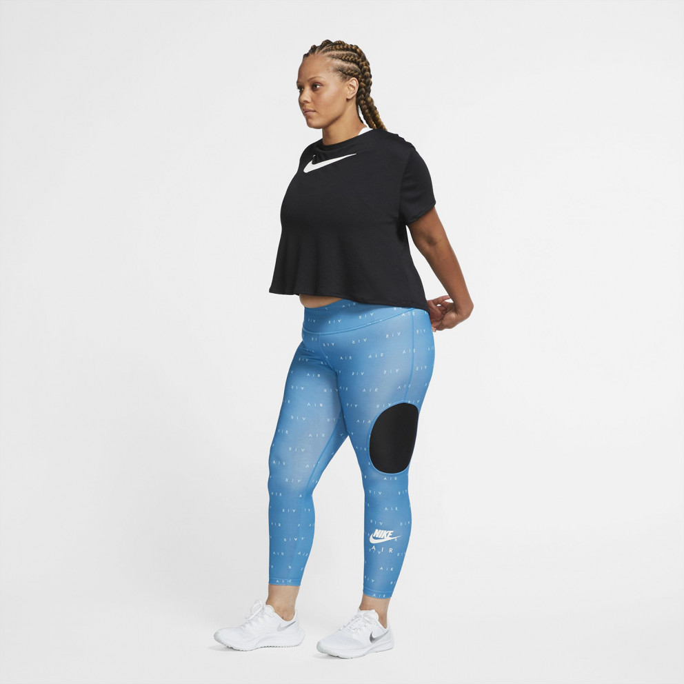 Nike Swoosh Short-Sleeve Plus Size Γυναικεία Μπλούζα για Τρέξιμο