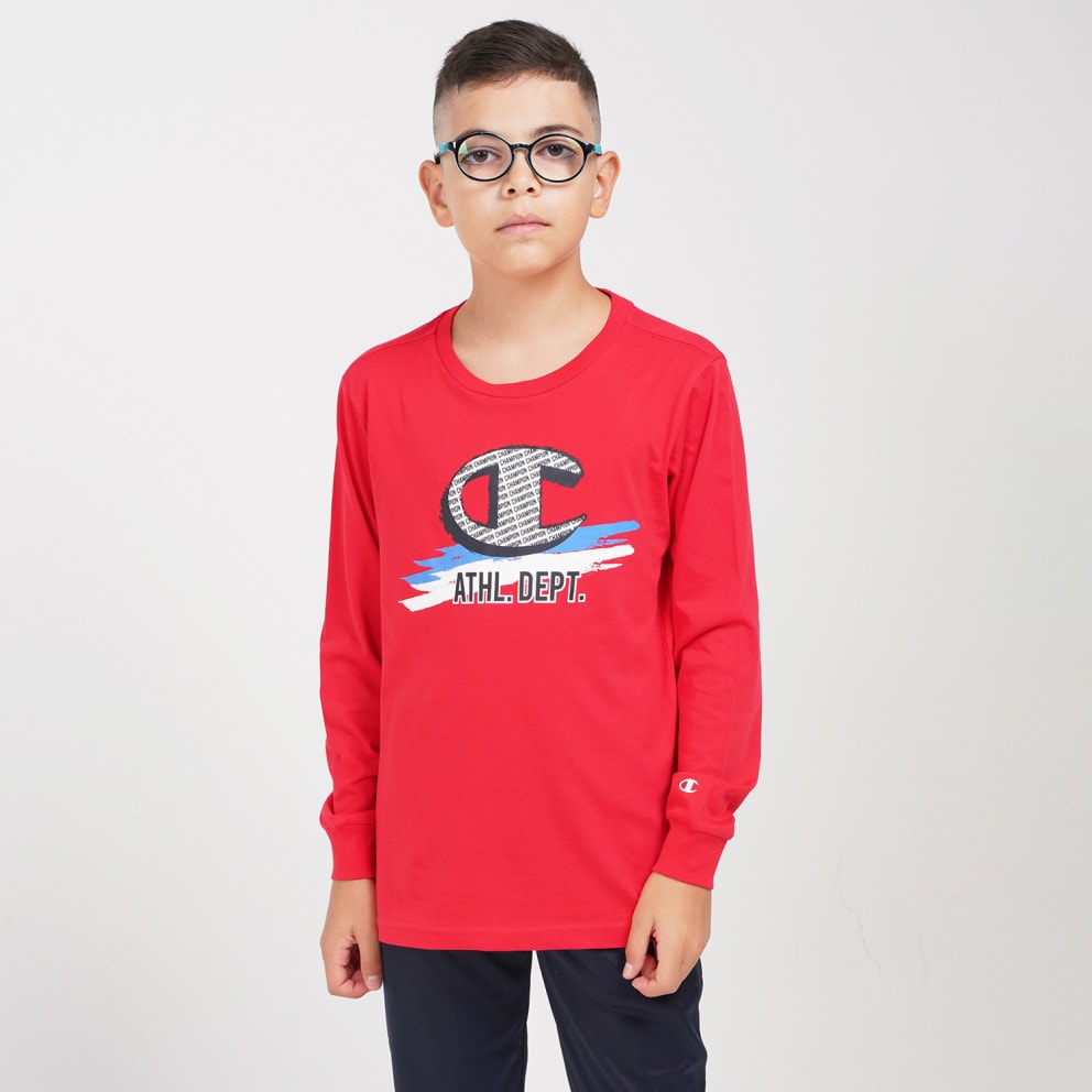 men clothing 45 Cream Watches - RS005 - Champion Kids\' Long Sleeve T - Shirt  Red 305443