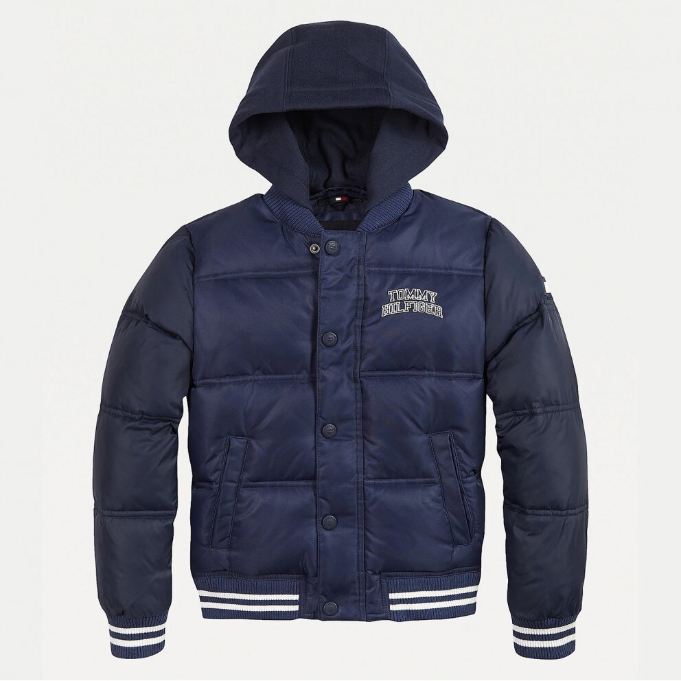 tommy jeans quilted over the head padded jacket