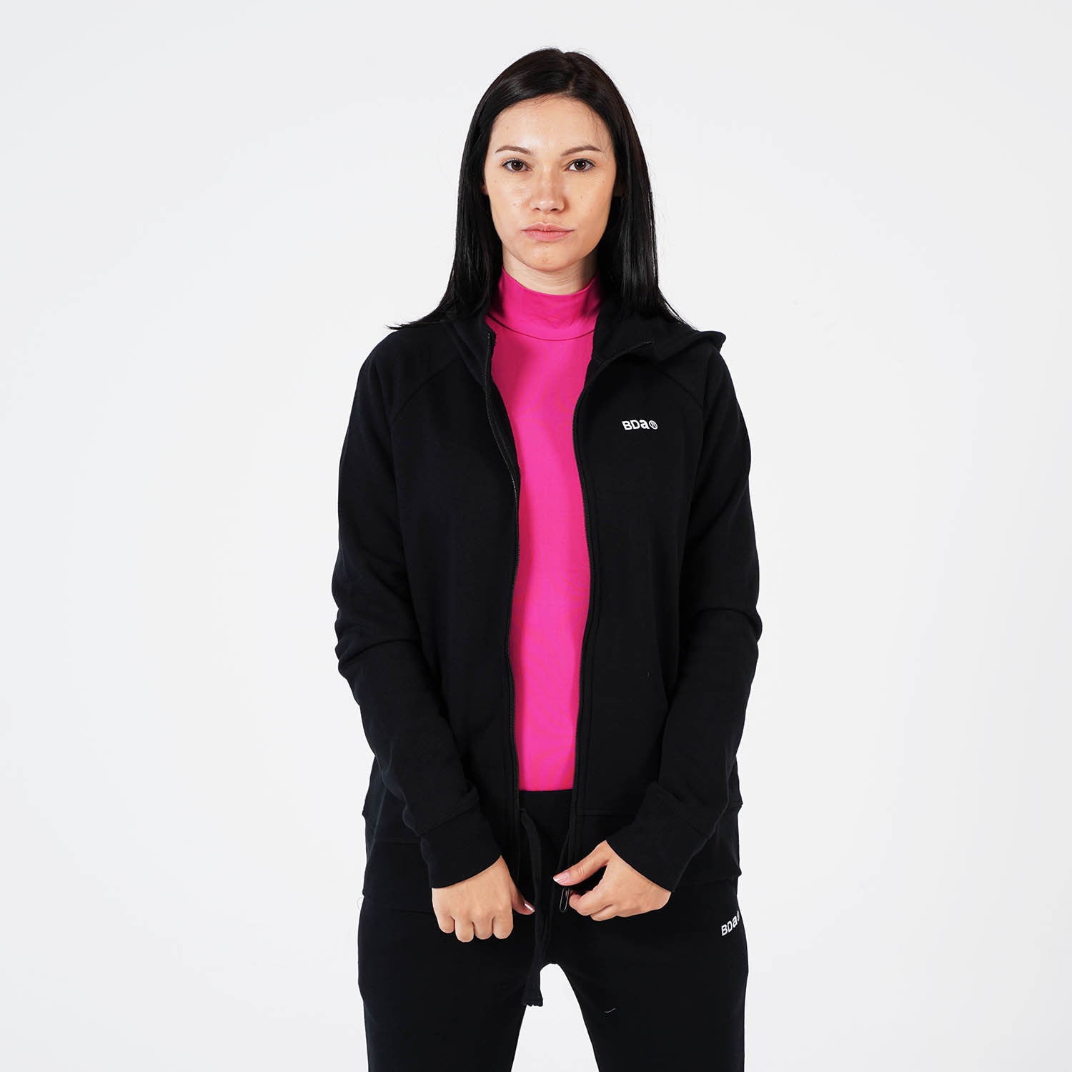 Body Action Fleece Γυναικεία Ζακέτα με Κουκούλα (9000064114_1899)