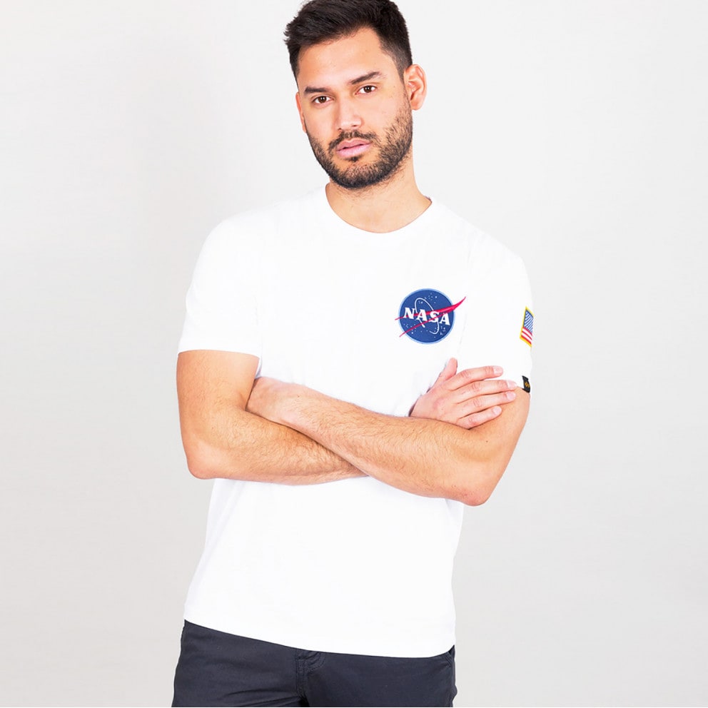 organic-cotton - Alpha Serre Shuttle T-shirt Marine Space - White Men\'s embroidered-logo Nero T Shirt Industries 176507/09