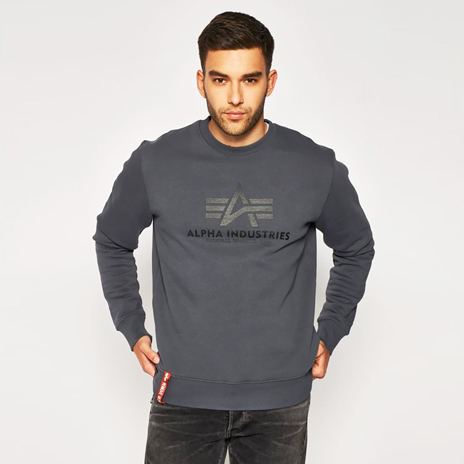 Alpha Industries Basic Men's Sweater Grey 178302/412