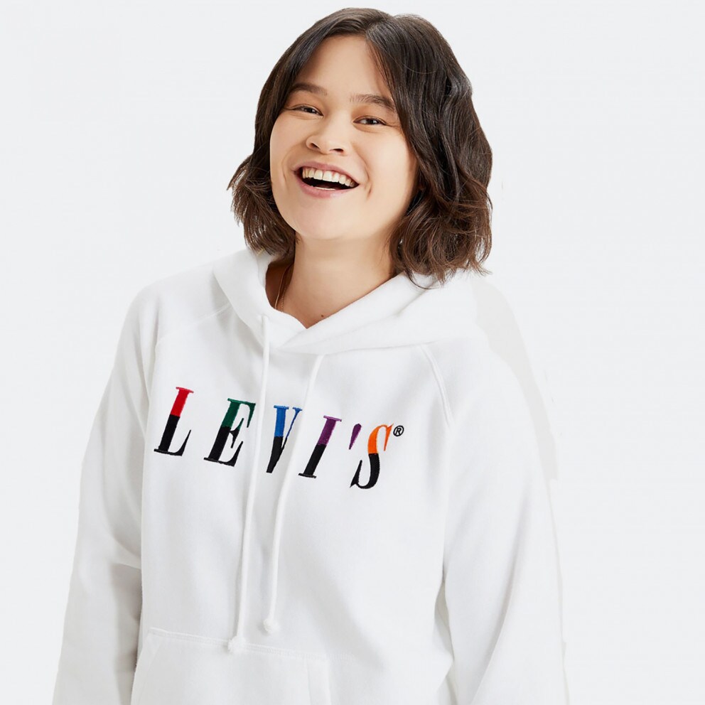 Levi's Graphic Sport Hoodie Split Serif Γυναικείο Φούτερ με Κουκούλα