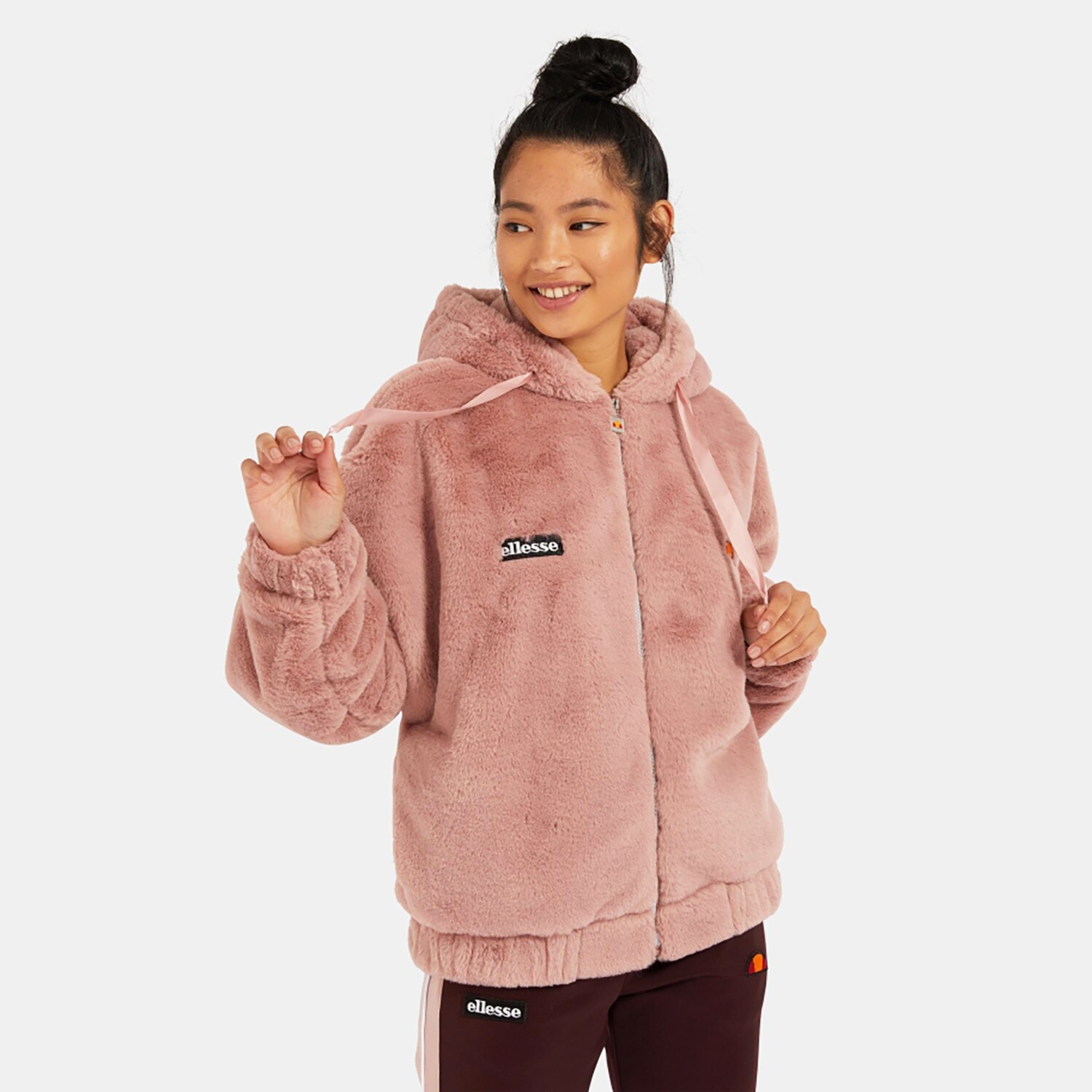 ellesse giovanna fur zip hoodie