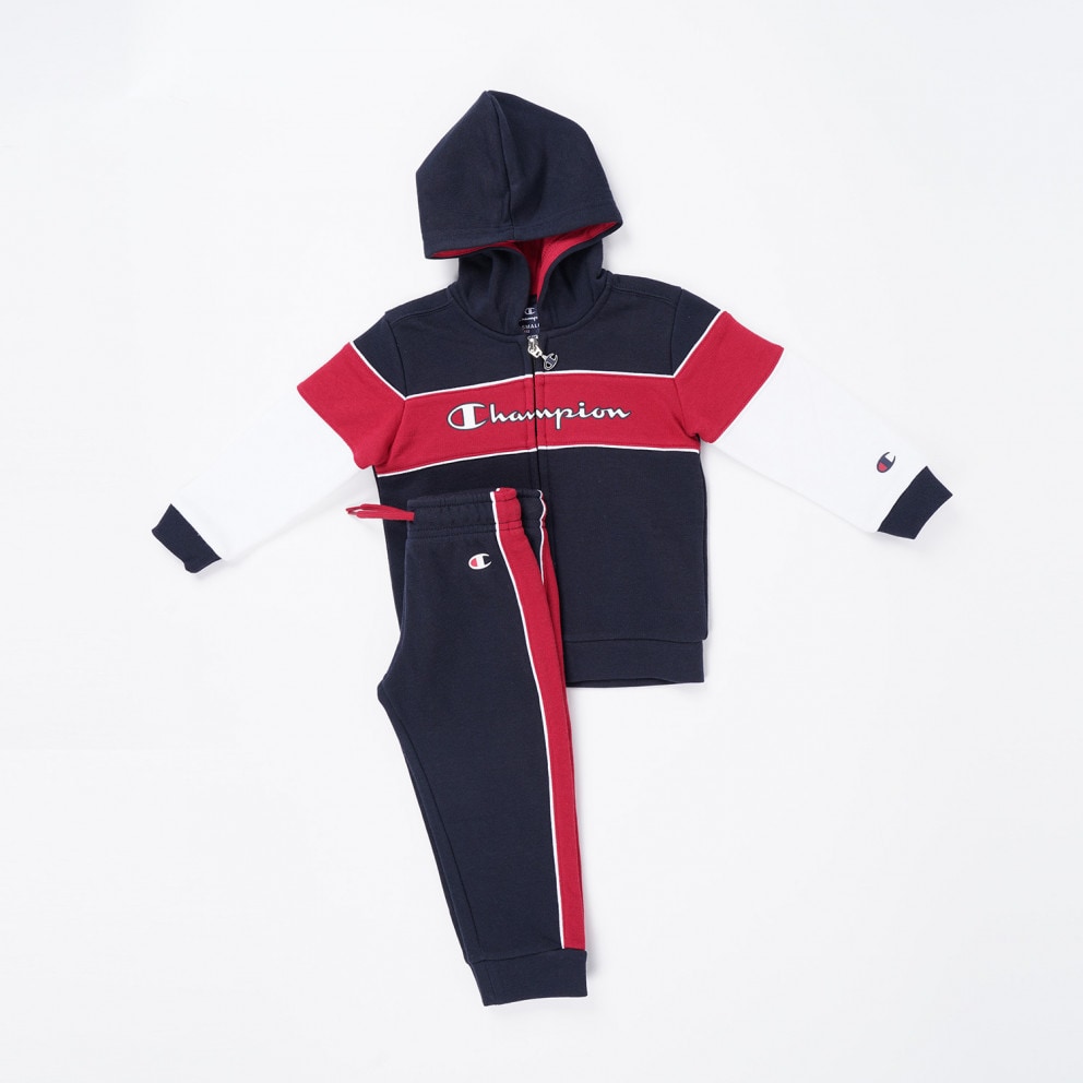 champion logo stripe tracksuit