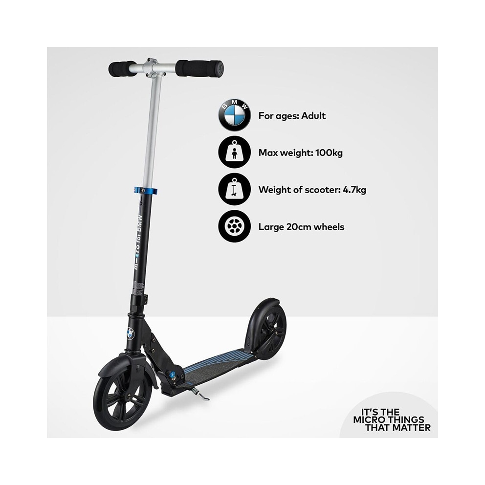 Micro x BMW Black Scooter