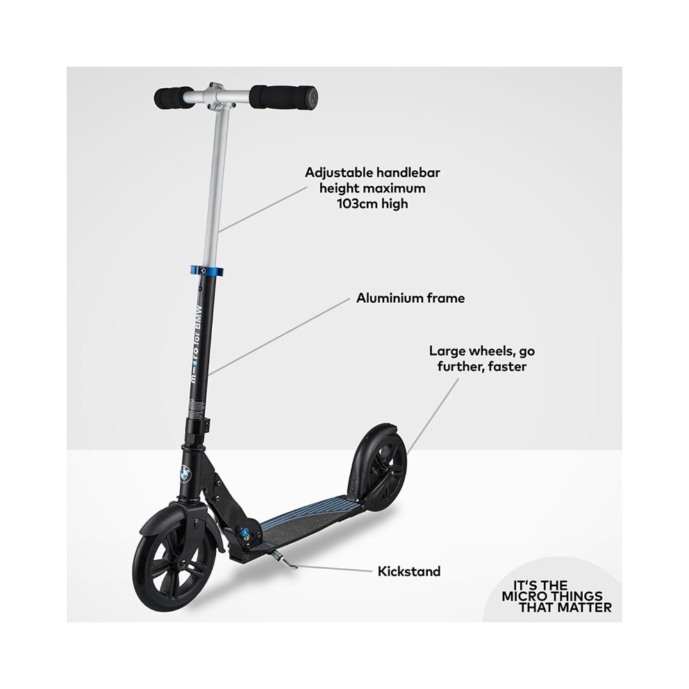 Micro x BMW Black Scooter