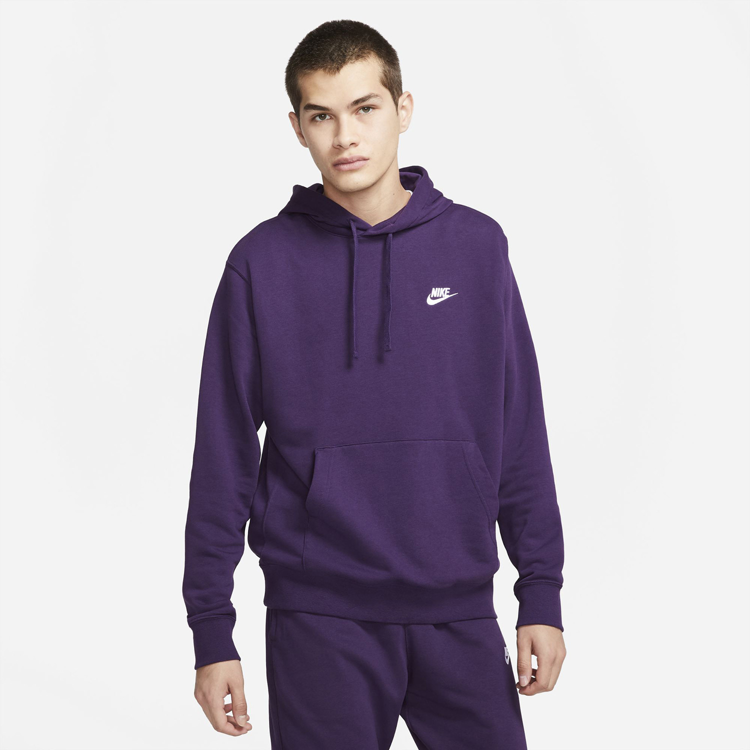 nike club hoodie purple