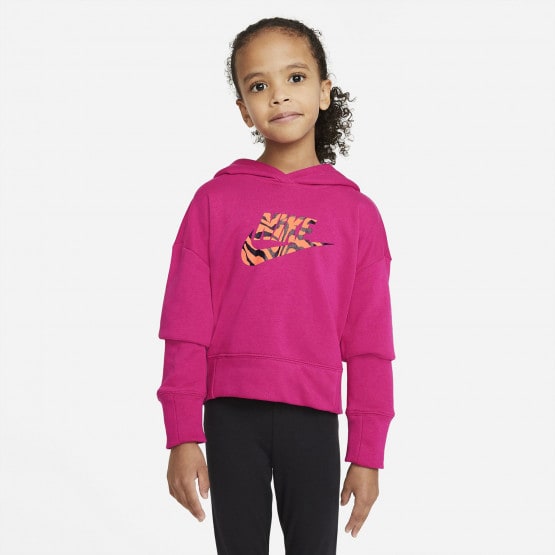 Nike Sportswear Crop Kids’ Hoodie Fuchsia DC9763-615