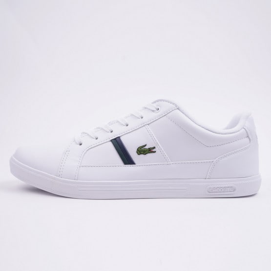 lacoste europa sneakers with green stripe