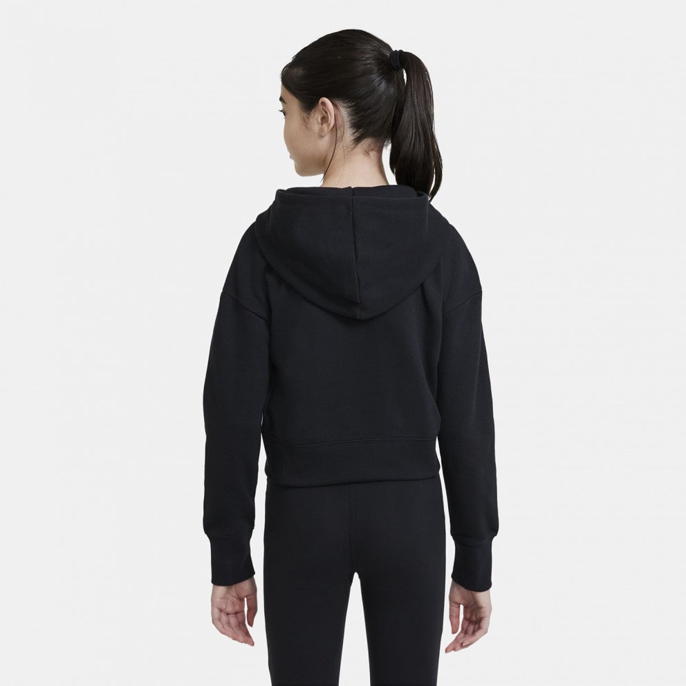 Nike Sportswear Girls' Cropped Παιδική Μπλούζα με Κουκούλα