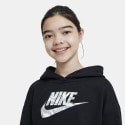 Nike Sportswear Girls' Cropped Παιδική Μπλούζα με Κουκούλα