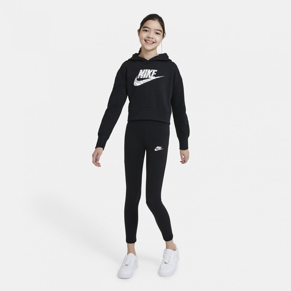 Nike Sportswear Girls' Cropped Παιδική Μπλούζα με Κουκούλα