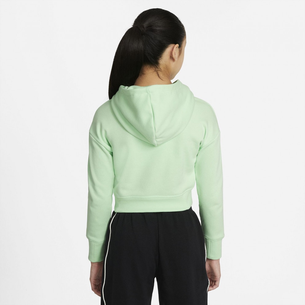 Nike Sportswear Girls' Cropped Παιδική Μπλούζα με Κουκούλα