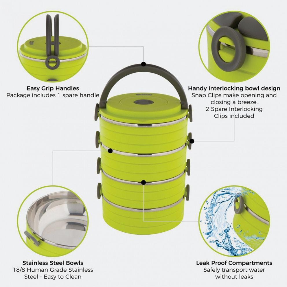 Healthy Human Travel Pet Bento Σετ 2 Δοχείων Φαγητού για Κατοικίδια