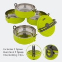 Healthy Human Travel Pet Bento Σετ 2 Δοχείων Φαγητού για Κατοικίδια