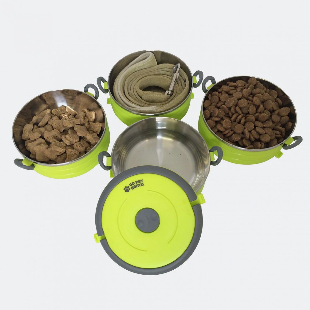 Healthy Human Travel Pet Bento Σετ 2 Δοχείων Φαγητού για Κατοικίδια