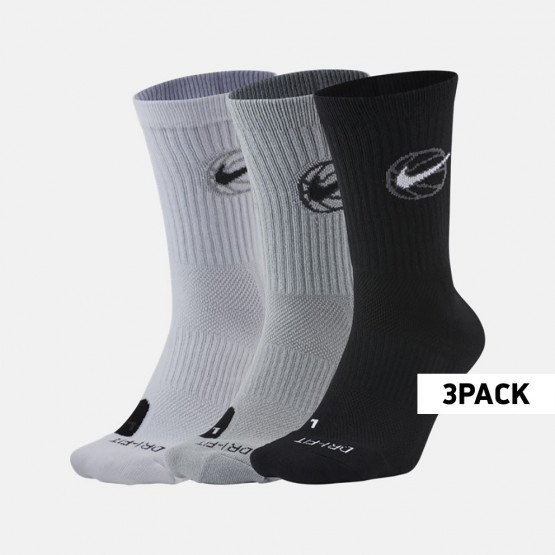 Nike Crew Everyday Basketball Socks Ανδρικές Μπασκετικές Κάλτσες 3Pr