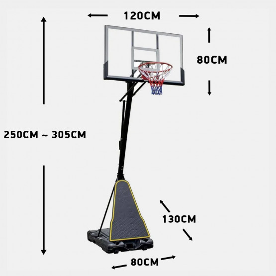 Amila Deluxe Basketball System, 130 X 80 X 20Cm