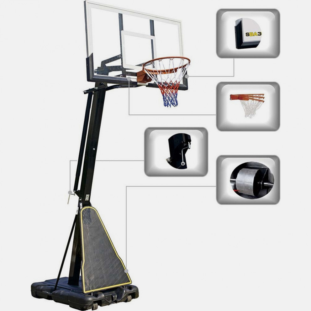 Amila Deluxe Portable Basketball Hoop 135 x 80 x 20 cm