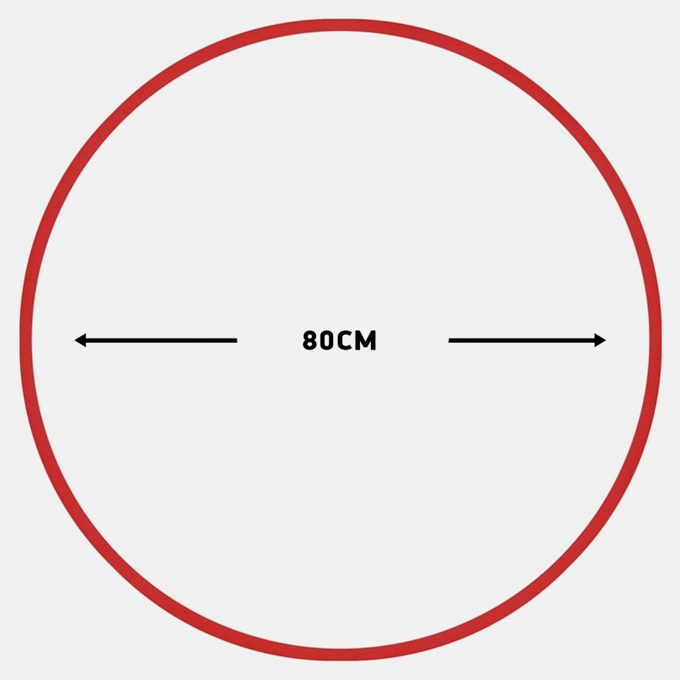 Amila Χούλα-Χουπ 80Cm - Φ19Mm - 330Gr, Κόκκινο