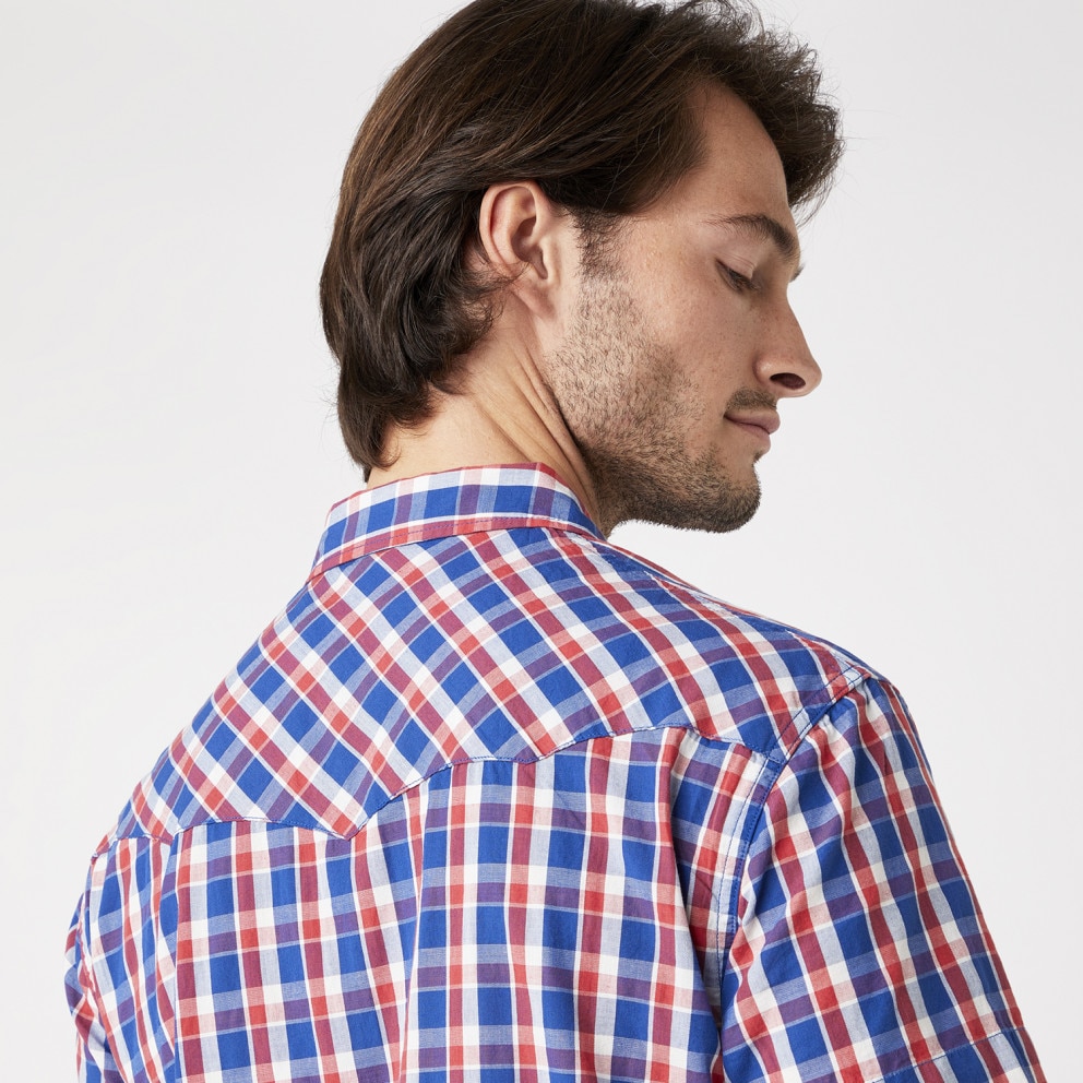 Wrangler Western Shirt In Cerulean Blue Men's Shirt